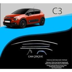 CİTROEN C3 2017+ TAM TUR 12 PARÇA CAM ÇITASI