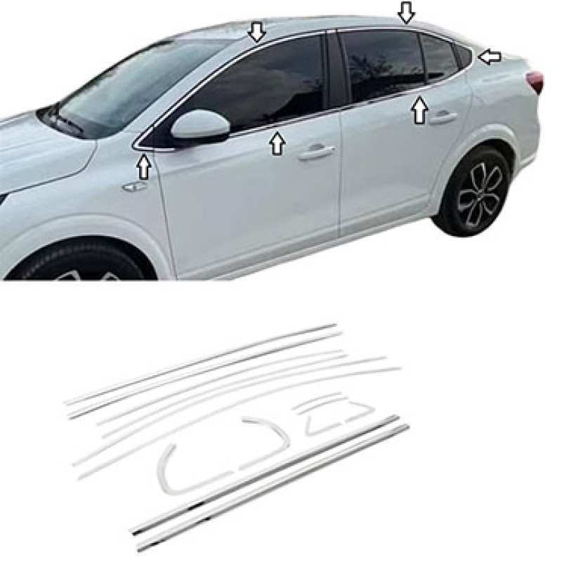 RENAULT TALİANT 2020+ 16 PARÇA TAM TUR CAM ÇITASI