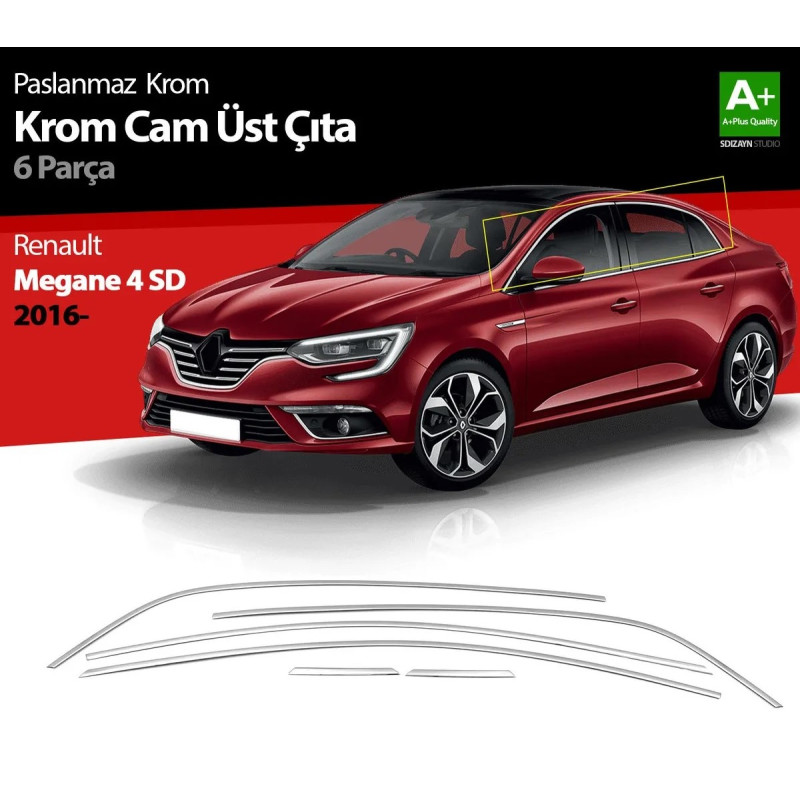 MEGAN-4 ÜST 6 PARÇA KROM CAM ÇITASI