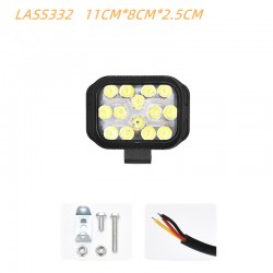 11cm kayar sinyalli sis lambası set 12-80v beyaz-amber / LASS332