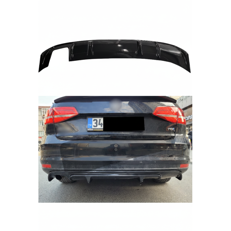 Volkswagen Jetta Makyajlı Kasa 2014 – Sonrası R Difüzör (Plastik)