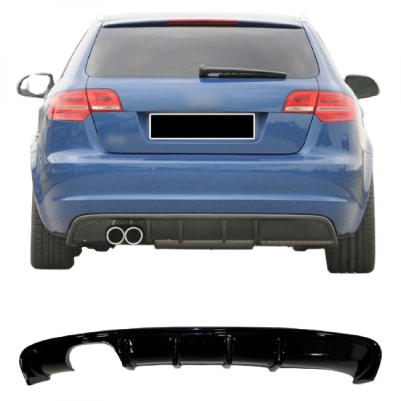 Audi A3 8p (2008-2011) Arka Ek- Difüzör (Plastik)