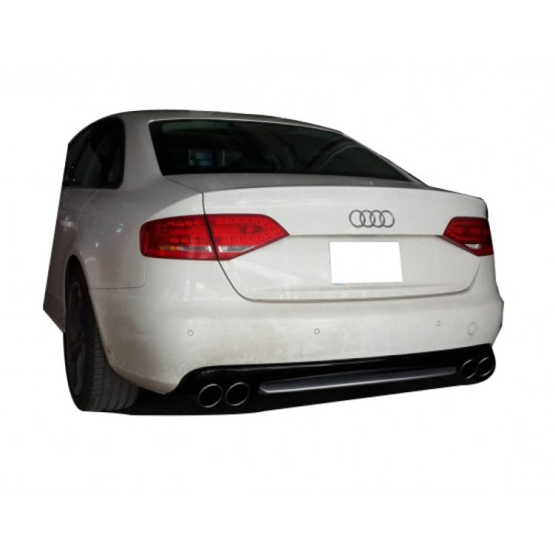 Audi A4 B8 Makyajsız 2008 – 2012 S4 Arka Tampon Eki – Difüzör ( Plastik)