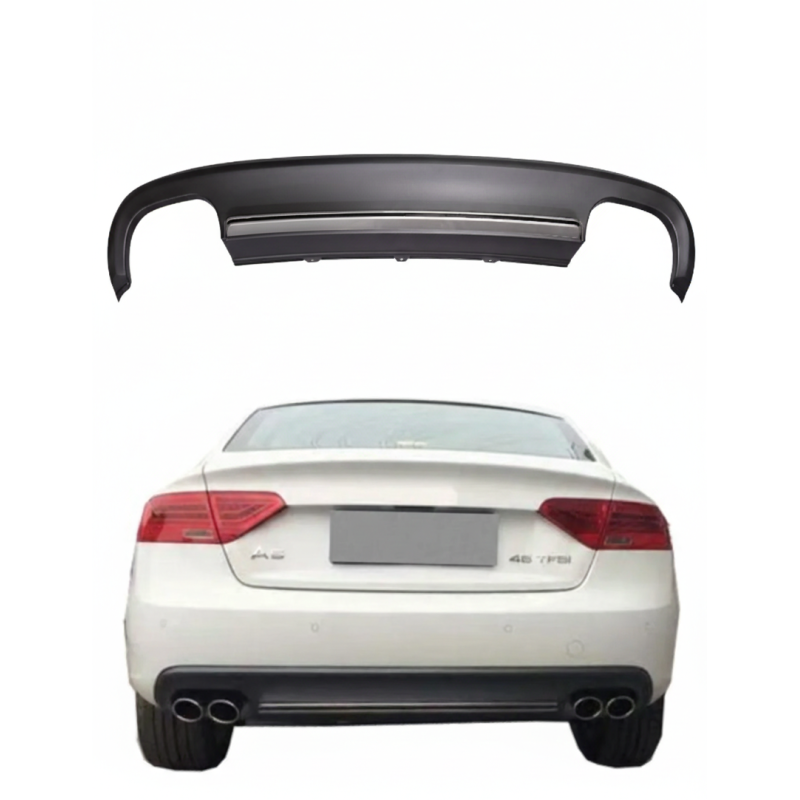 Audi A5 8P3 2012 – 2016 Coupe-Sportback Arka Tampon Eki – Difüzör (Plastik)