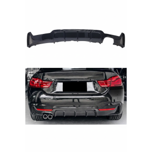 Bmw 4 Serisi F32 F33 F36 M Performance Soldan Çift Çıkış Arka Tampon Eki – Difüzör (Plastik)