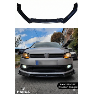 Volkswagen Polo Orijinal Tampon 3 Parça Ön Lip (Plastik)