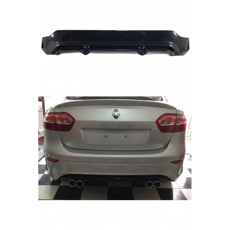 Renault Fluence Makyajlı Sağ Sol Çift Çıkışlı Arka Ek (Plastik)