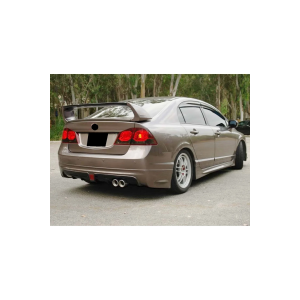 Honda Civic Fd6 Sağdan Çift Çıkış Mugen RR Arka Ek (Plastik)