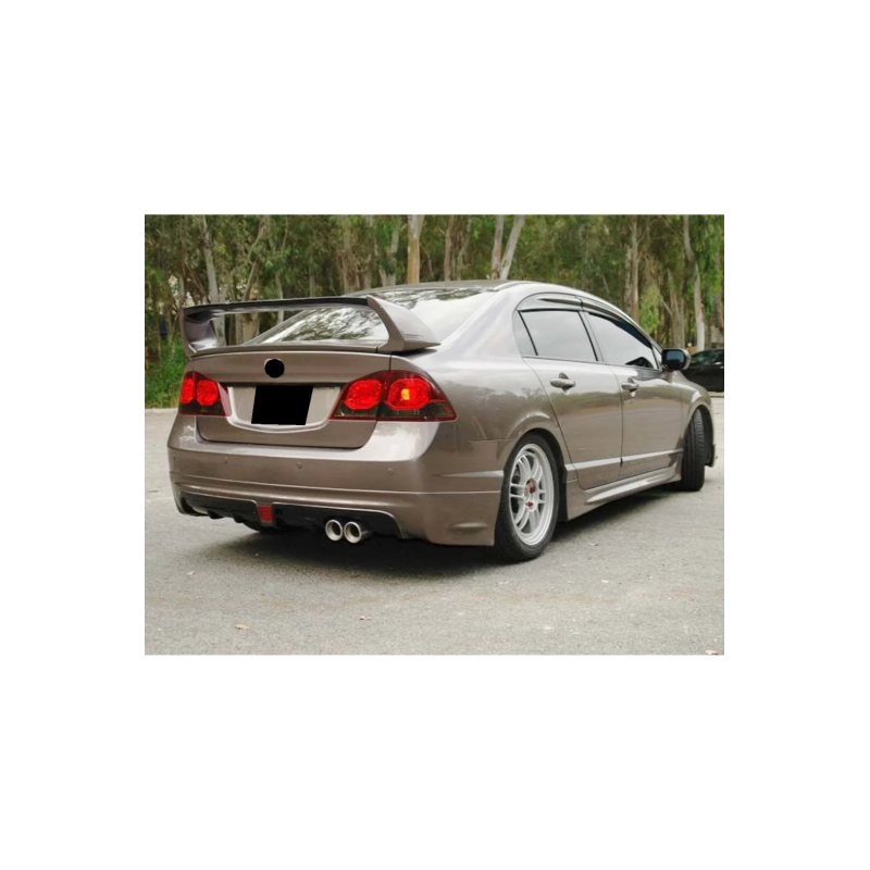 Honda Civic Fd6 Sağdan Çift Çıkış Mugen RR Arka Ek (Plastik)