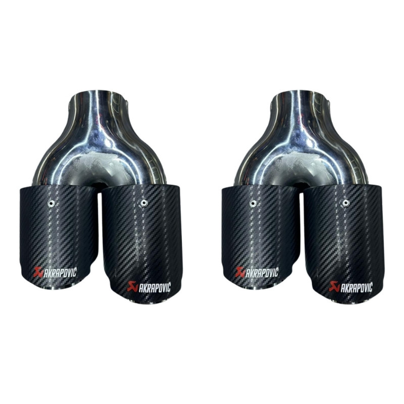 AKRAPOVİÇ 90 MM ÇİFTLİ SAĞ VE SOL TAKIM EGZOZ UCU