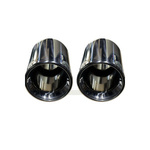 KROM YUVARLAK MODEL İÇİ DOLU 100MM ÇİFTLİ EGZOZ UCU