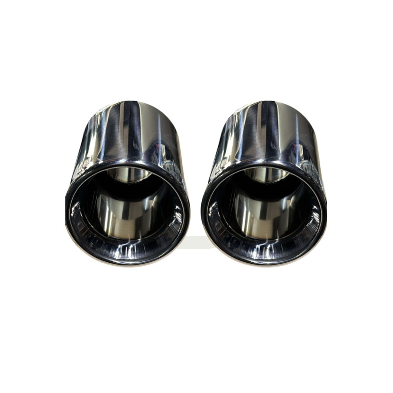 KROM YUVARLAK MODEL İÇİ DOLU 100MM ÇİFTLİ EGZOZ UCU