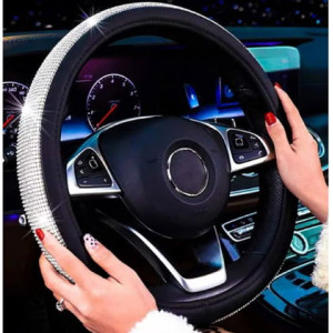 Taşlı Direksiyon Kılıfı Geçme Diamond Swaroski 38cm