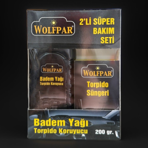 Araç Badem Yağı Seti Süngerli Parlatıcı 200Gr