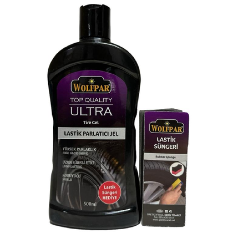 Lastik Parlatıcı Jel Takozlu Süngerli 500ML