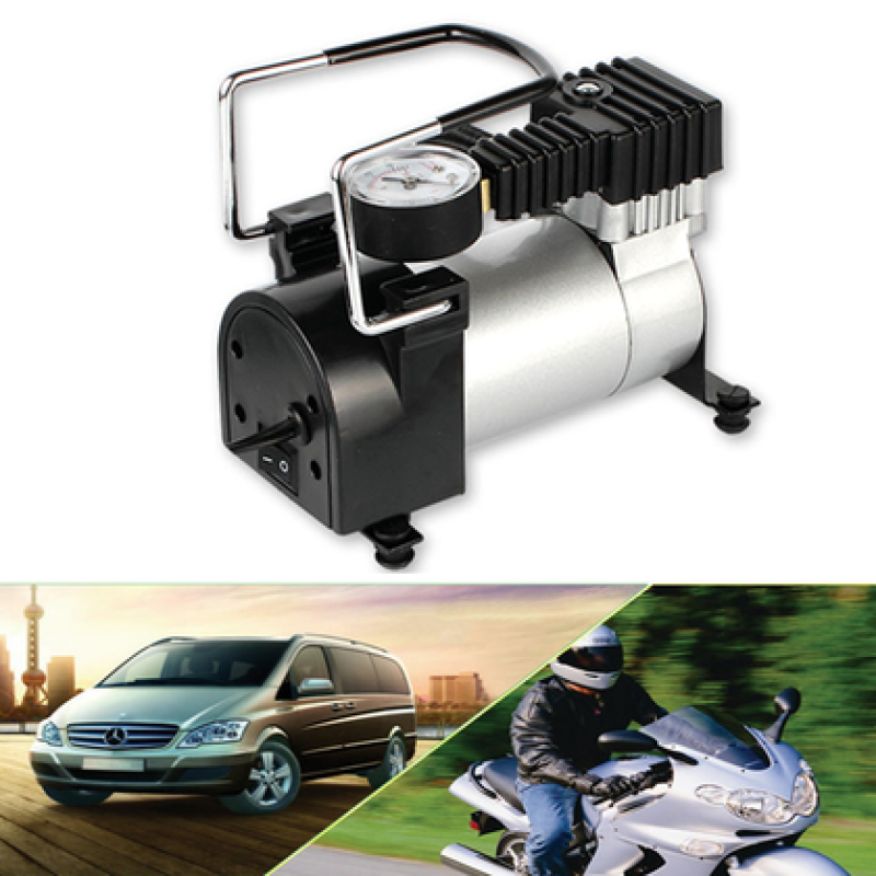 Araç Hava Kompresörü Lastik Şişirme Pompası Metal Gövdeli Tek Piston