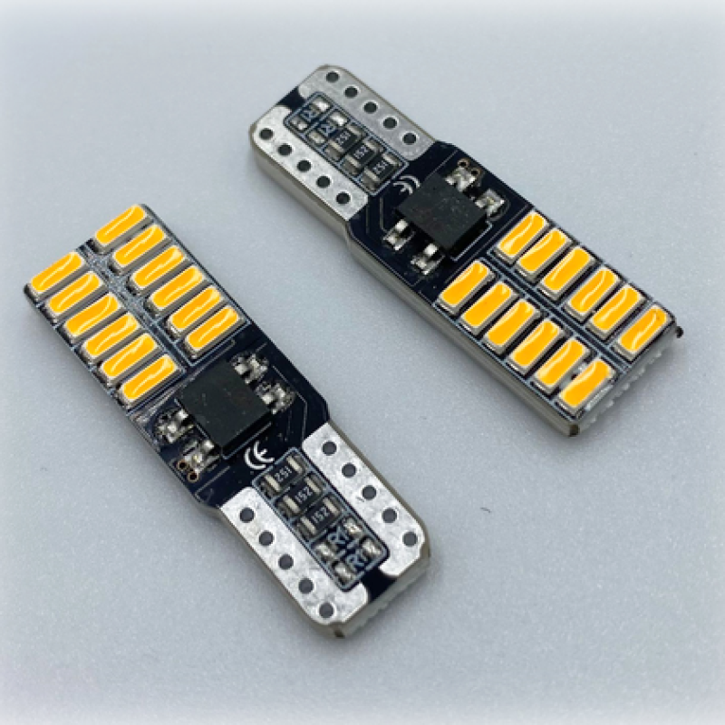 T10 Turuncu Led Ampül 24 Ledli Smd 12V