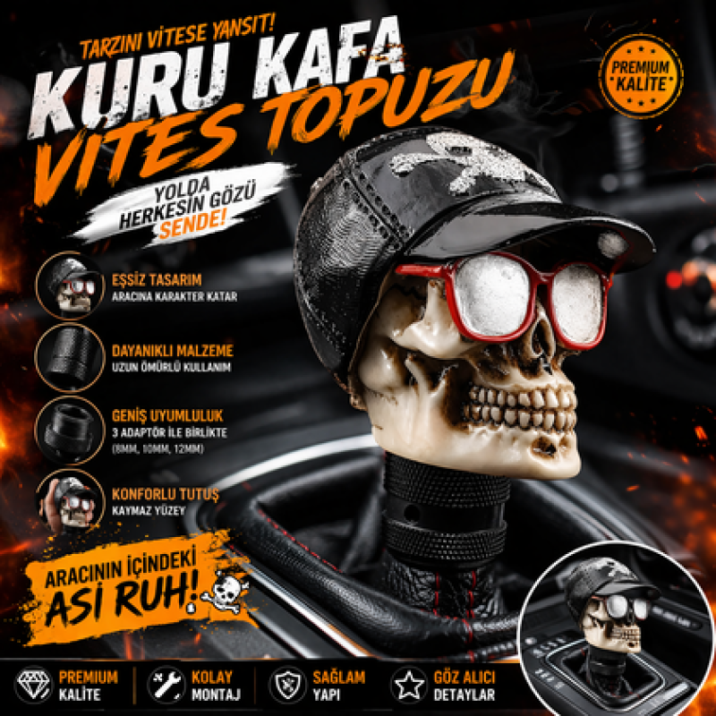 Kuru Kafa Vites Topuzu Siyah Şapkalı Gözlüklü Retro Gangster Model