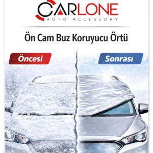 Üretimden Kışlık Araç İçi Ön Cam Buz Koruyucu Örtü Katmanlı 170x95Cm