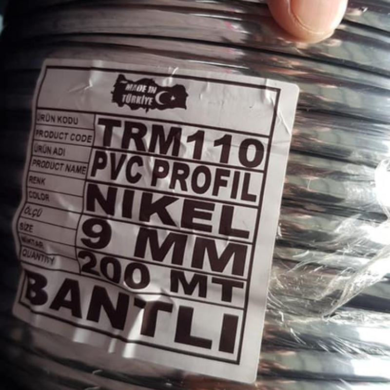 Krom Şerit Çıta Bantlı 9mm (0.9cm) Rolu 1 Top 200Metredir
