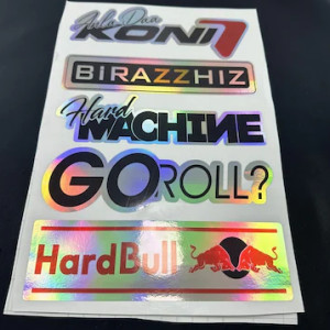 Arka Cam Sticker Yazı Hologram Set 2 Li Paket