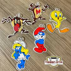 Çizgi Film Karakter Vantuzlu Dekor Arma Pleksi