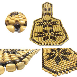 Ahşap Boncuk Minder Terletmez 1 Adet Hakiki Ağaçtan İthal