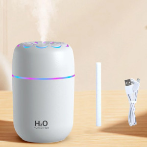 Araç İçi Nemlendirici Çiçekli Model H2o Rgb Kablolu Beyaz Buhardanlık