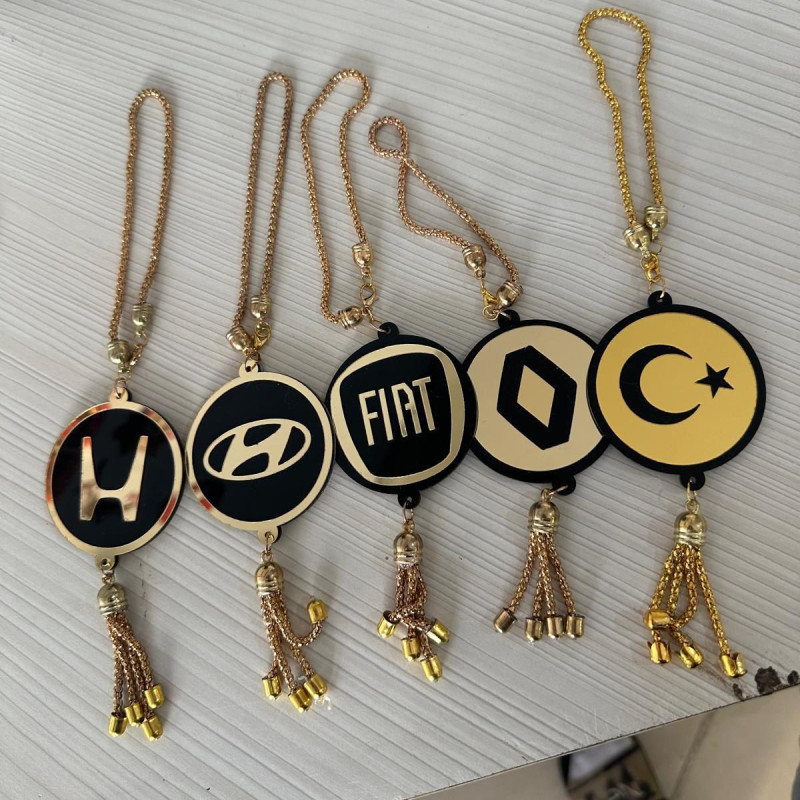 ARAÇ İÇİ GOLD AYNA SÜSLERİ PLEKSİ