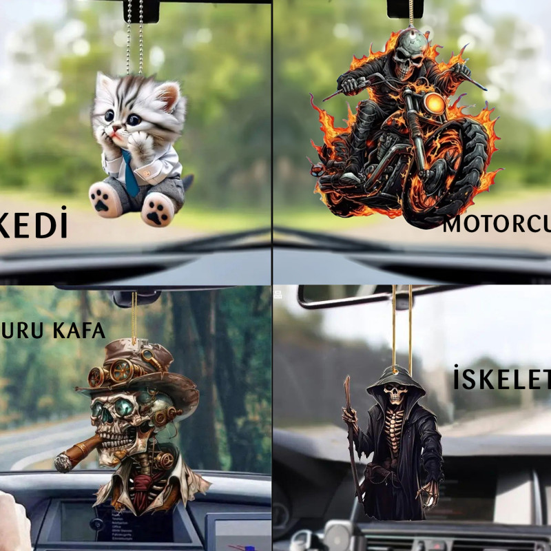 Dikiz Ayna Süsü 2d Baskı Pleksi Üstü Uv Baskı