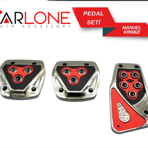 Araç İçi Pedal Seti Kırmızı/Siyah