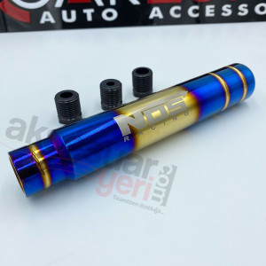 Yanık Uçlu 18cm Mavi Detaylı Nos Desenli Vites Topuzu