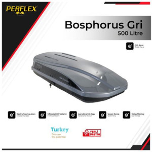 Perflex Port Bagaj 500 Lt Bosphorus Gri̇ Çi̇ft Açilir
