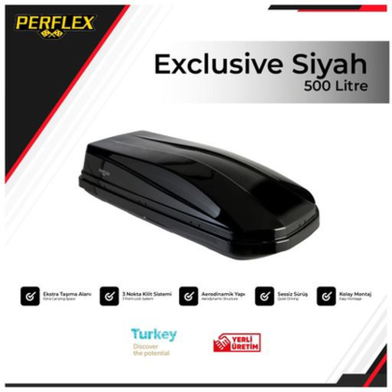 Perflex Port Bagaj 500 Lt Exclusive Si̇yah