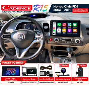 Cadence R15 Honda Civic FD6 2006-2011 6-128GB Android Multimedya