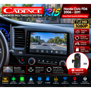 Cadence R15 Honda Civic FD6 2006-2011 4-64GB Android Multimedya