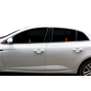 OMSA Renault Megane 4 HB Krom Cam Alt Çıta 6 Parça 2021 ve Sonrası