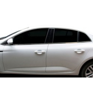 OMSA Renault Megane 4 HB Krom Ön Tampon Alt Çıta 7 Parça 2021 ve Sonrası