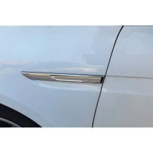 OMSA Renault Megane 4 HB Krom Ön Tampon Alt Çıta 7 Parça 2021 ve Sonrası