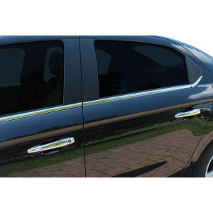 OMSA Peugeot 301 SD Krom Cam Alt Çıtası 6 Parça 2012 ve Sonrası