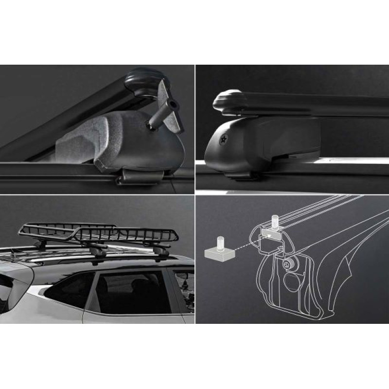 Seat Altea XL Bold Bar V2 Ara Atkı Gri 2 Parça 120cm 2007-2015 Arası