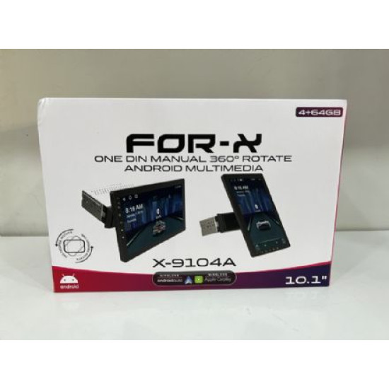 FOR-X X-9104A 360* DÖNER 10.2 TEK DİN TABLET 4/64 PRO SERİ