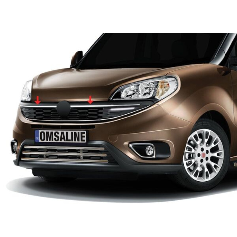 OMSA Fiat Doblo Facelift Krom Ön Panjur Çıtası 2 Parça 2015-2021 Arası