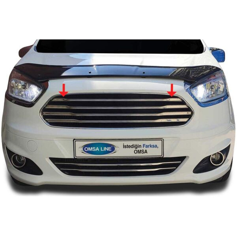 OMSA Ford Courier Krom Ön Panjur 4 Parça 2014-2017 Arası