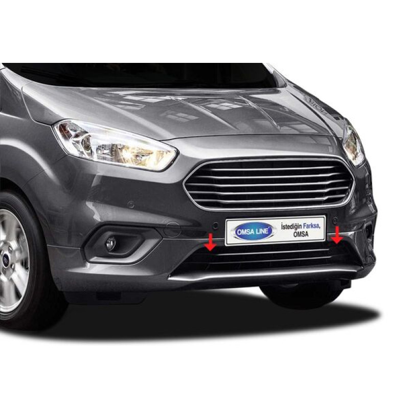 OMSA Ford Courier Krom Ön Tampon Çıtası 2 Parça 2018-2023 Arası