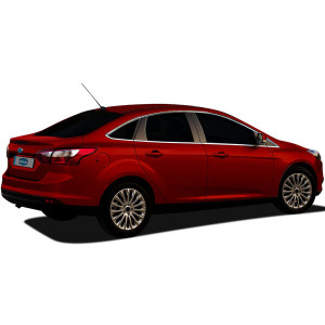 OMSA Ford Focus 3 Sedan Krom Cam Çerçevesi 12 Parça 2010-2018 Arası