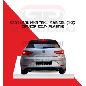 Seat Leon Mk3 2017-2020 Tekli Sağ Sol Çıkış Difüzör (Plastik) Piano Black - Boyalı