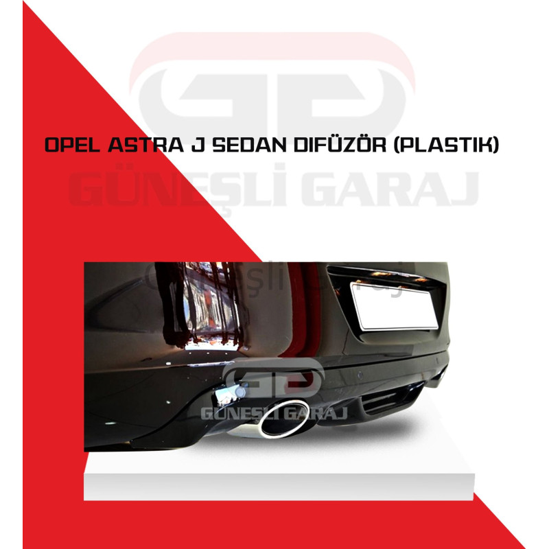 Opel Astra J Sedan Difüzör (Plastik) Piano Black - Boyasız