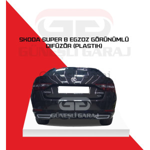 Skoda Superb Egzoz Görünümlü Difüzör (Plastik) Piano Black - Boyalı