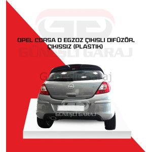 Opel Corsa D Egzoz Çıkışlı Difüzör Çıkışsız (Plastik) Piano Black - Boyalı